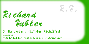 richard hubler business card